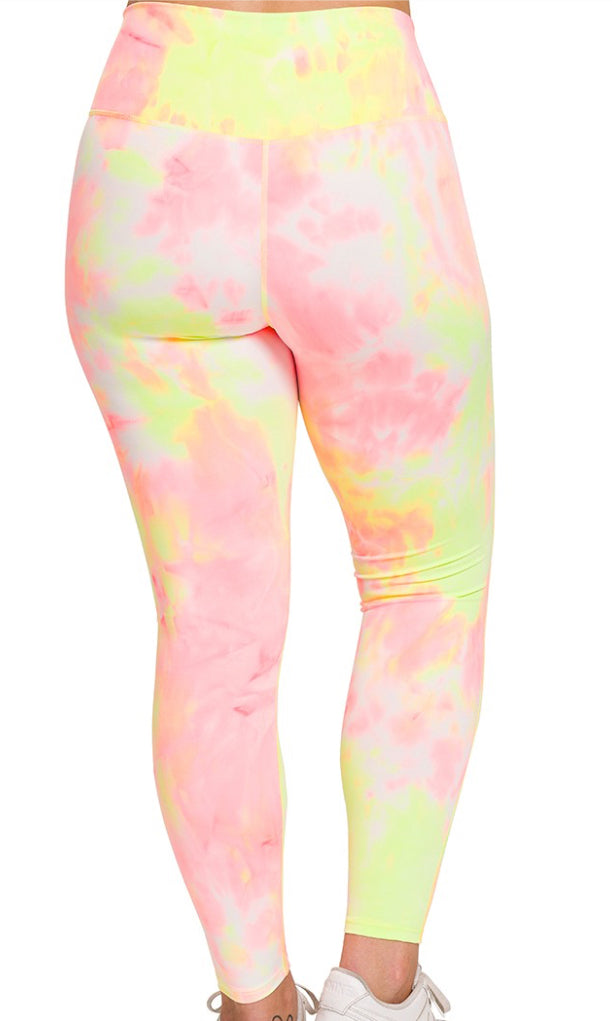 Pink / Yellow workout pants